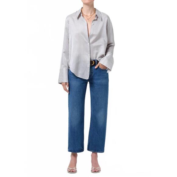NEW CITIZENS OF HUMANITY faye vintage straight leg jeans in azure blue